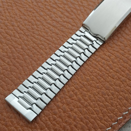 1960s 17mm Stainless Steel JB Champion USA nos Vintage Watch Band