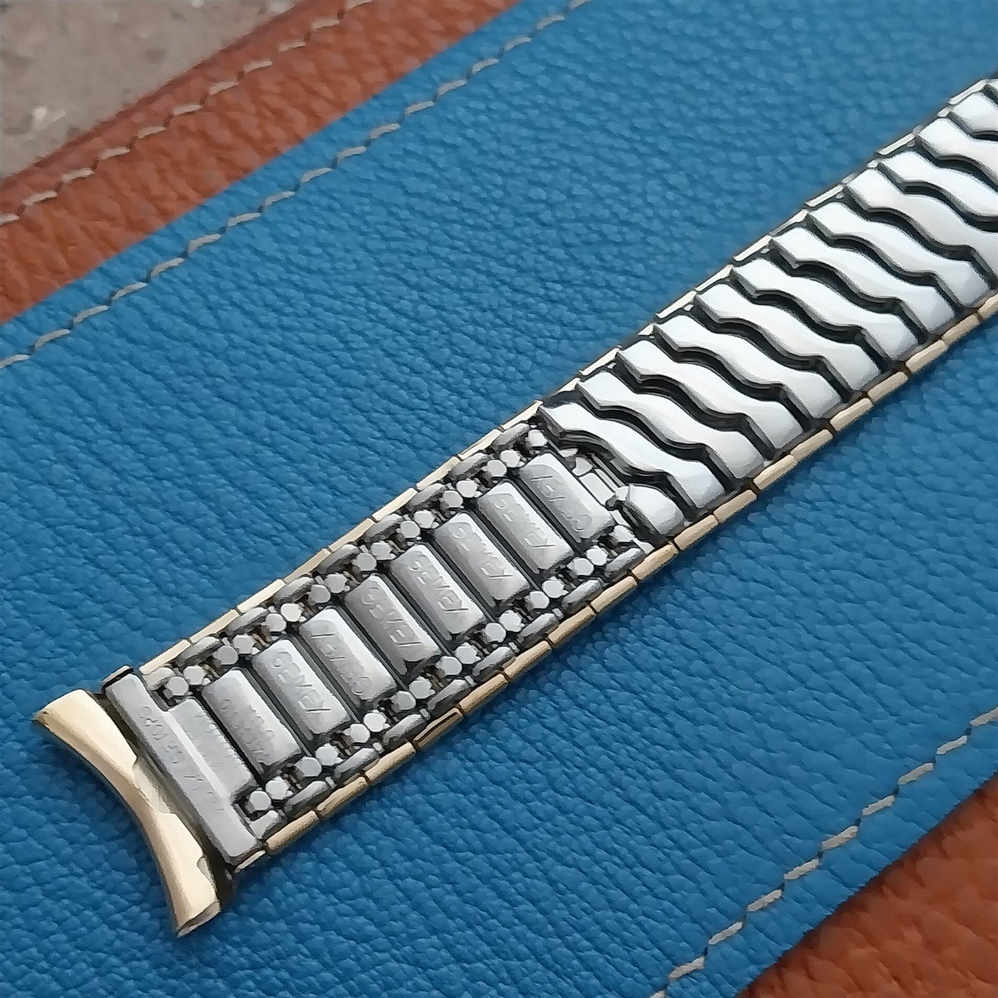 Classic Gemex wide 10k Yellow Gold-Filled nos 19mm 1950s old-stock Watch Band
