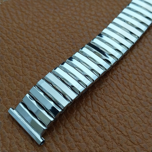 19mm 18mm 16mm White Gold-Fill Gemex Unused nos Classic 1950s Vintage Watch Band