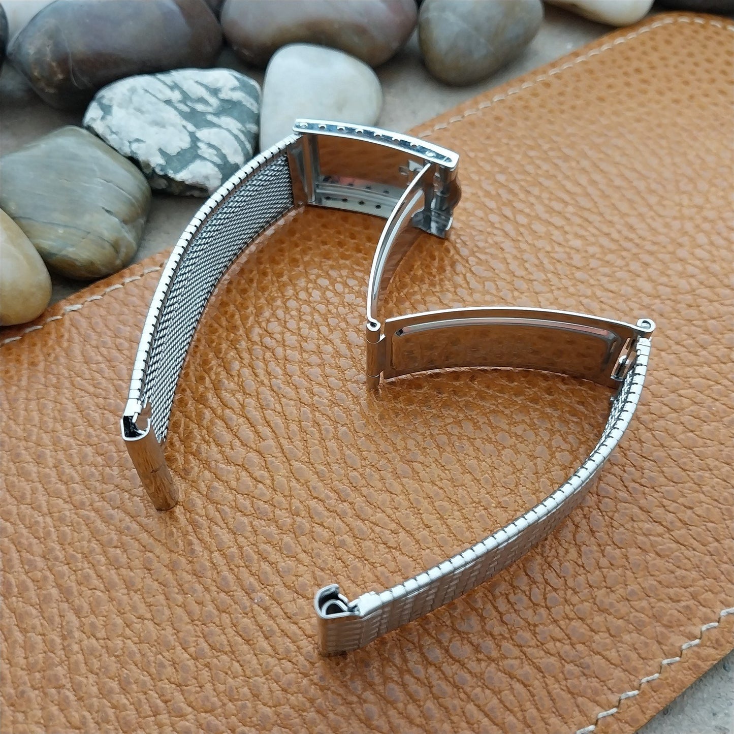 20mm 19mm 18mm Accutron Stainless Steel Duchess Unused 1960s Vintage Watch Band