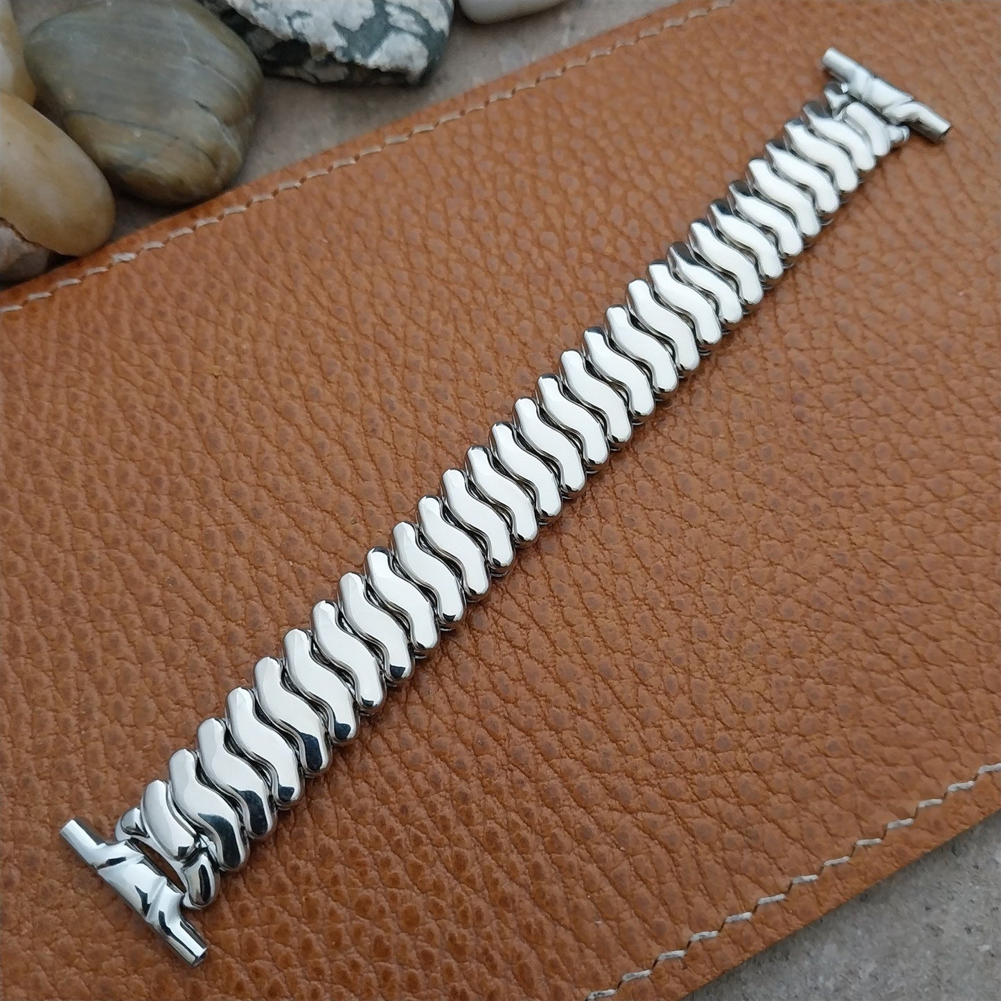 40s Vintage 19mm 18mm 16mm White Gold-Fill Classic JB Champion Short Watch Band