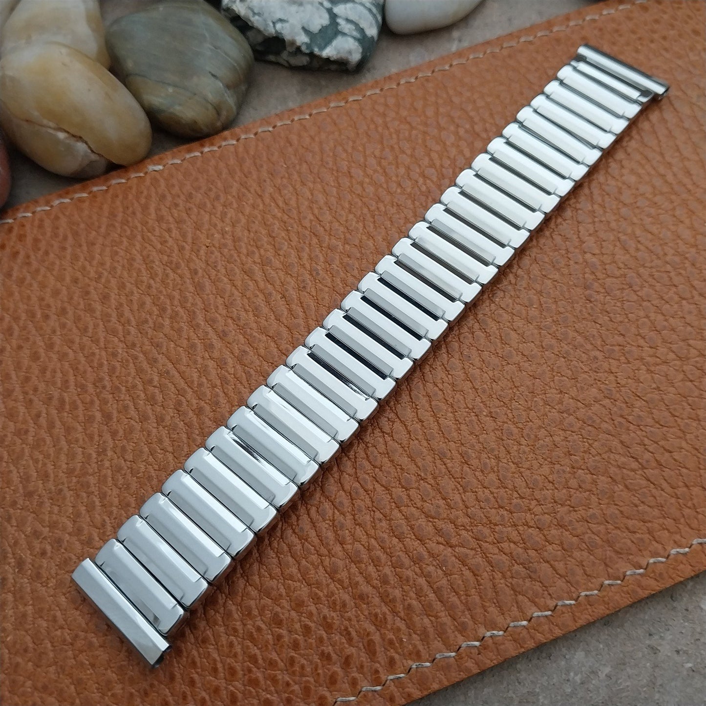 JB Champion Stainless Steel Short Wide Unused 1950s Classic Stretch Watch Band