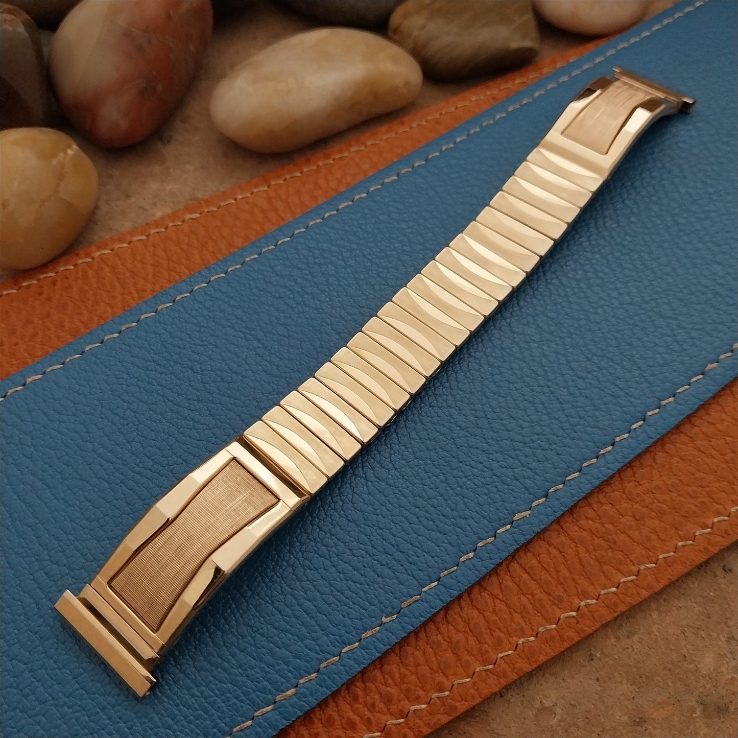 Vintage 19mm 178mm 17mm Gold-Fill Gemex 1950s Unused Classic Stretch Watch Band