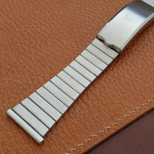 22mm JB Champion Flat-Link Stainless Steel NOS 1970s Vintage Watch Band