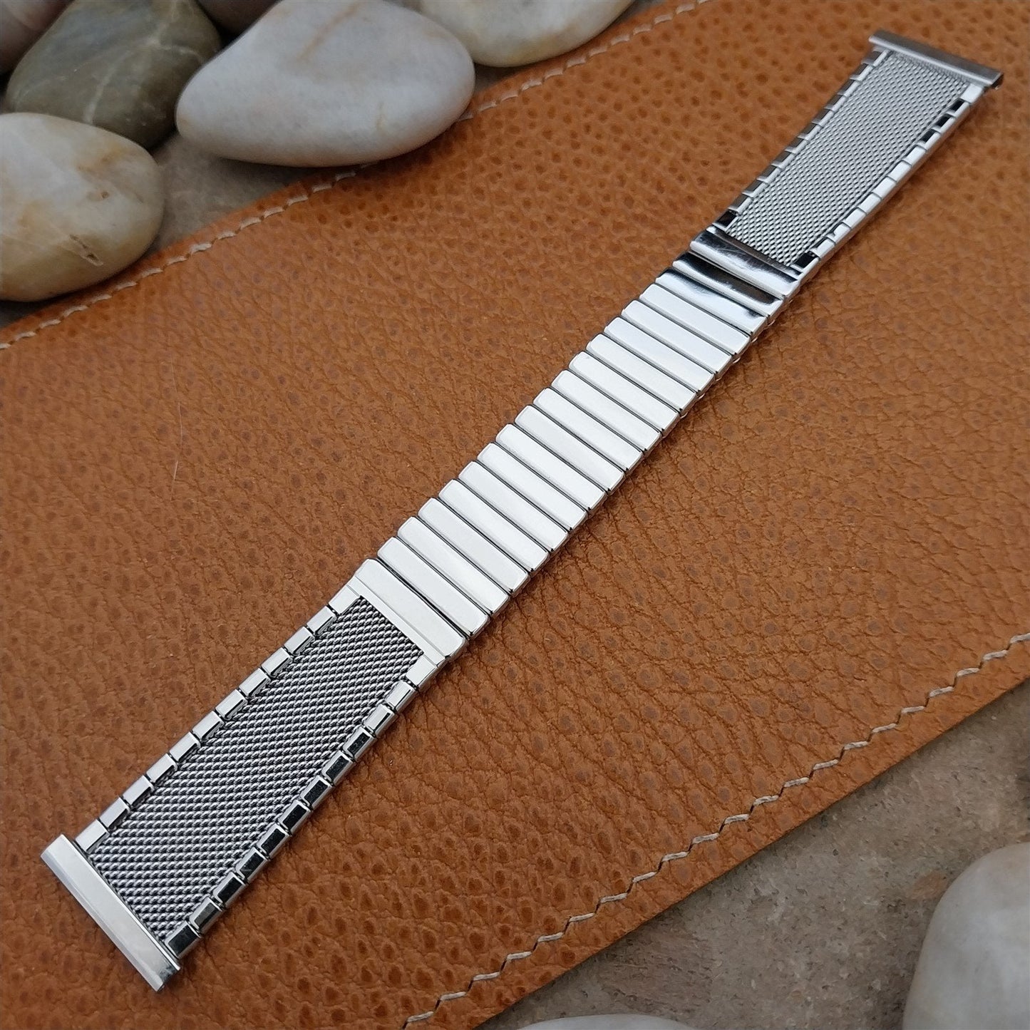 1960s Vintage JB Champion 19mm 18mm 17mm White Gold-Fill Mesh Unused Watch Band
