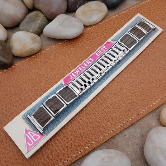 19mm Stainless Steel & Lizard JB Champion V.I.P. 1950s Vintage Watch Band