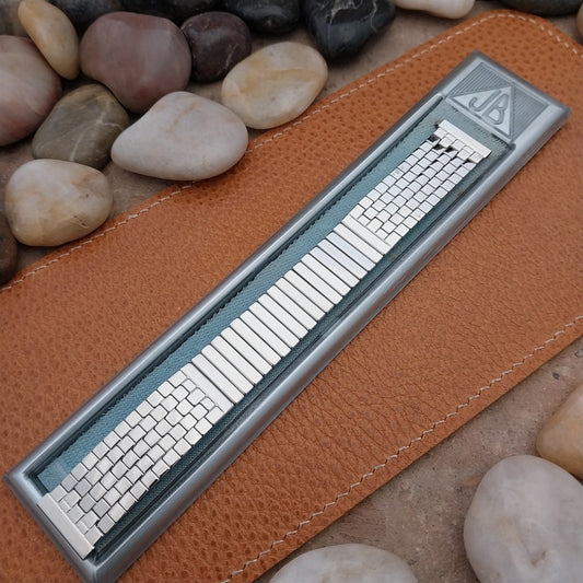 17.2mm 1950s Brick Link JB Champion Stainless Steel Unused Vintage Watch Band