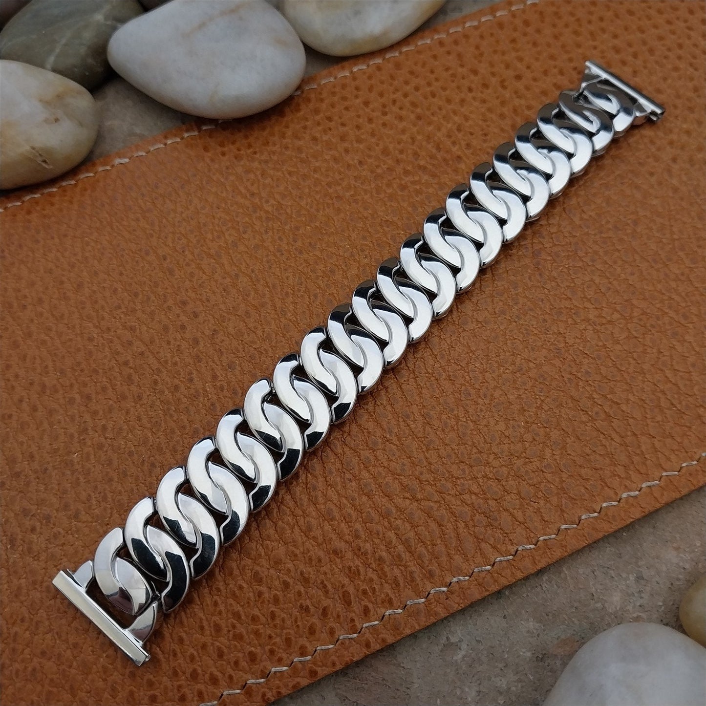 19mm JB Champion White Gold-Filled Golden Circle 1950s Vintage Watch Band