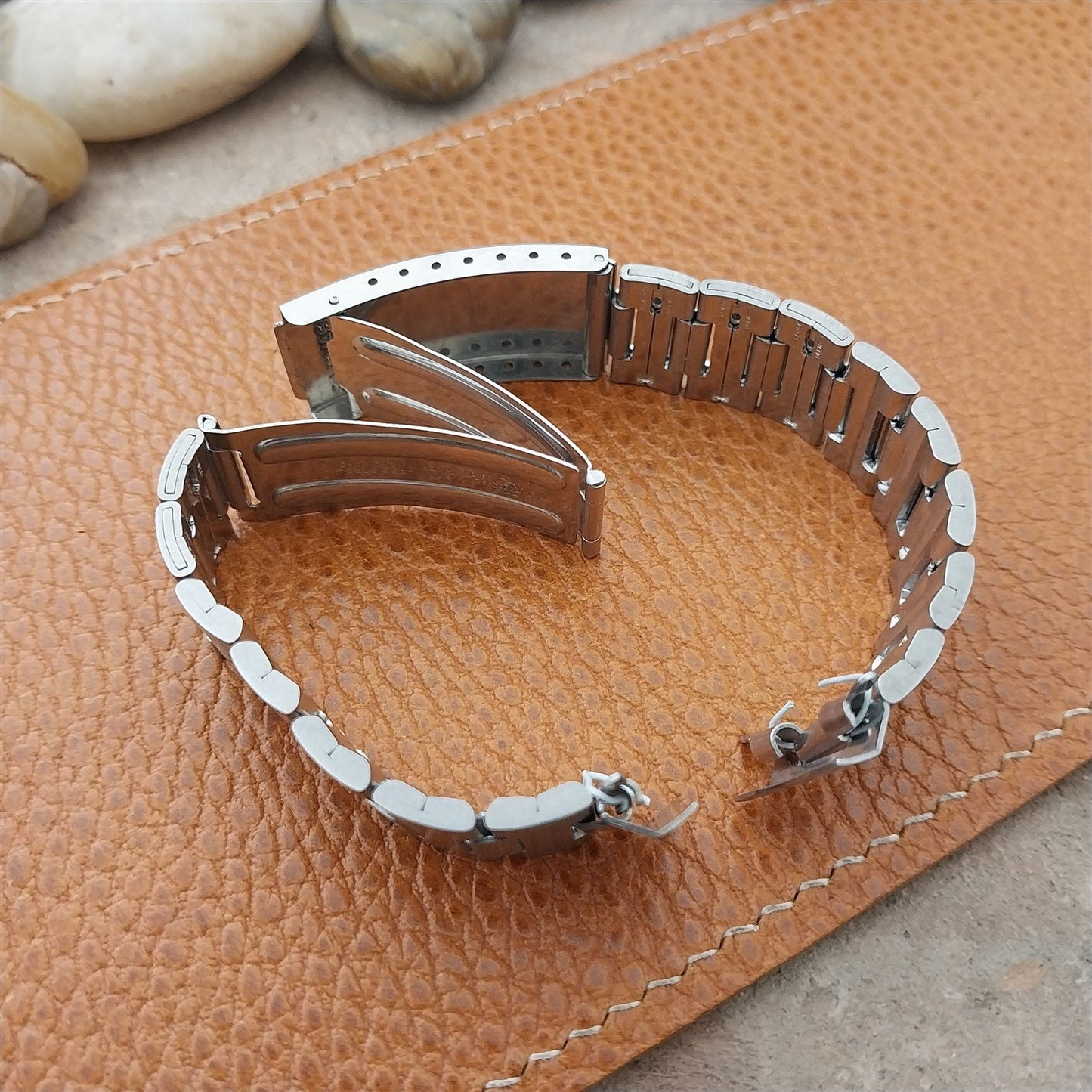 Vintage 17.2mm Caravelle 666 Devil Diver Stelux Stainless Steel nos Watch Band