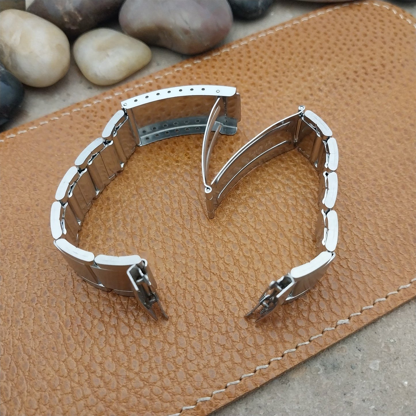 Vintage Bulova Caravelle 18mm Stainless Steel Diver Unused NOS 1970s Watch Band