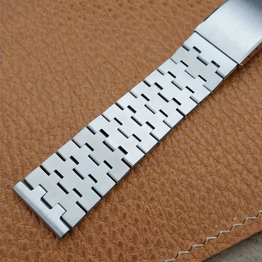 18mm Jules Jurgensen Stainless Steel nos Swiss 1970s Unused Vintage Watch Band