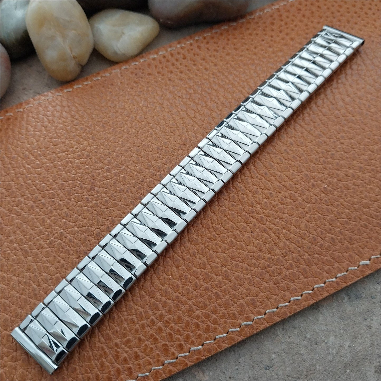 5/8" 1960s Bellavance Stainless Steel Classic Stretch Unused Vintage Watch Band