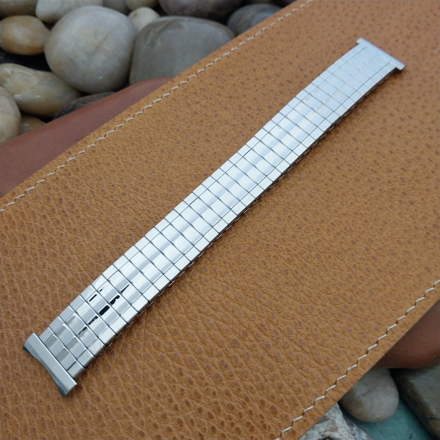 19mm 18mm 17mm Vintage Elgin Stainless Steel Hadley nos 1960s Classic Watch Band