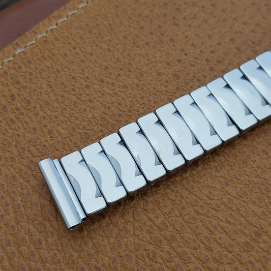 17.2mm Crown USA 1950s Stainless Steel Scissor Expansion nos Vintage Watch Band
