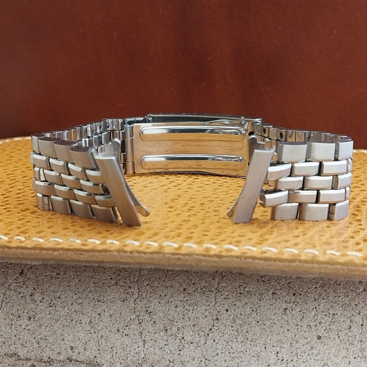 Vintage 18mm Bulova Caravelle Stelux 18mm Stainless Steel nos 1970s Watch Band