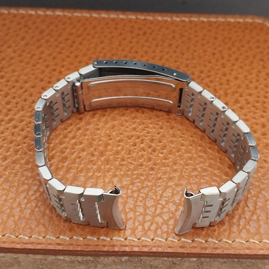19mm 18mm 17mm Bulova Solid-Link Stainless Steel nos 1970s Vintage Watch Band