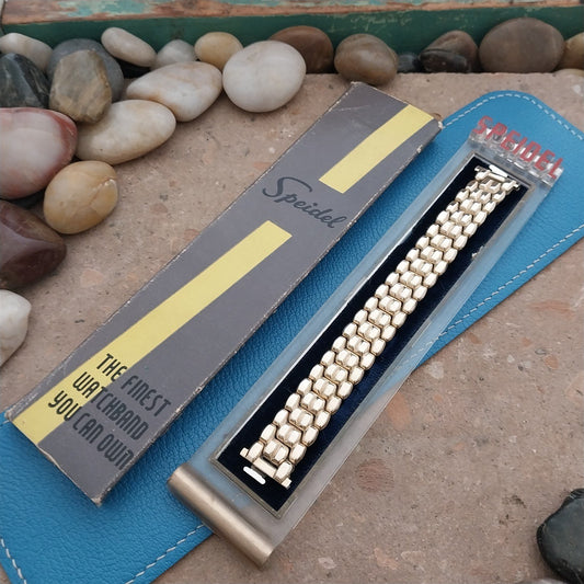 1950s Cobblestone Speidel 10k Yellow Gold-Filled Unused Vintage Watch Band