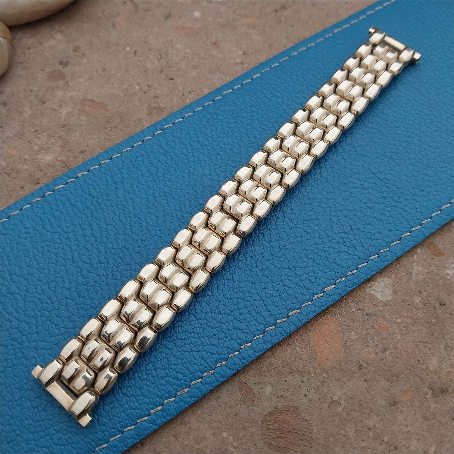 1950s Cobblestone Speidel 10k Yellow Gold-Filled Unused Vintage Watch Band
