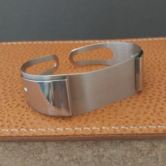 11/16" Vintage Don Juan Stainless Steel Service Model Cuff Medium nos Watch Band