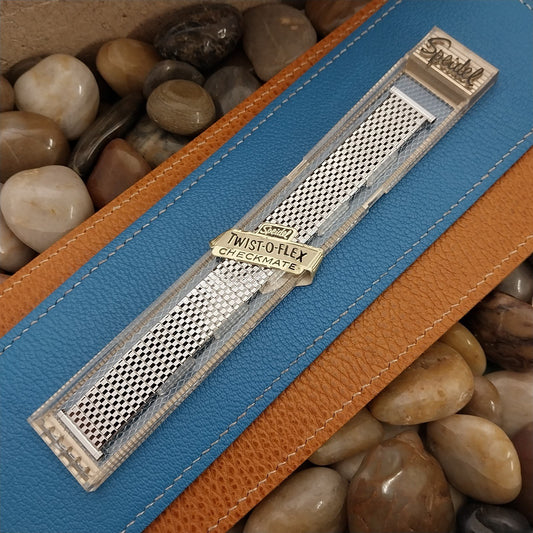 1962 1/20 10k White Gold-Filled Speidel Checkmate nos Vintage Watch Band