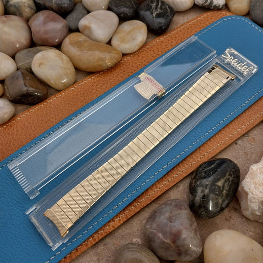 19mm 18mm 10k Yellow Gold-Filled Speidel Tapered Unused 1970s Vintage Watch Band