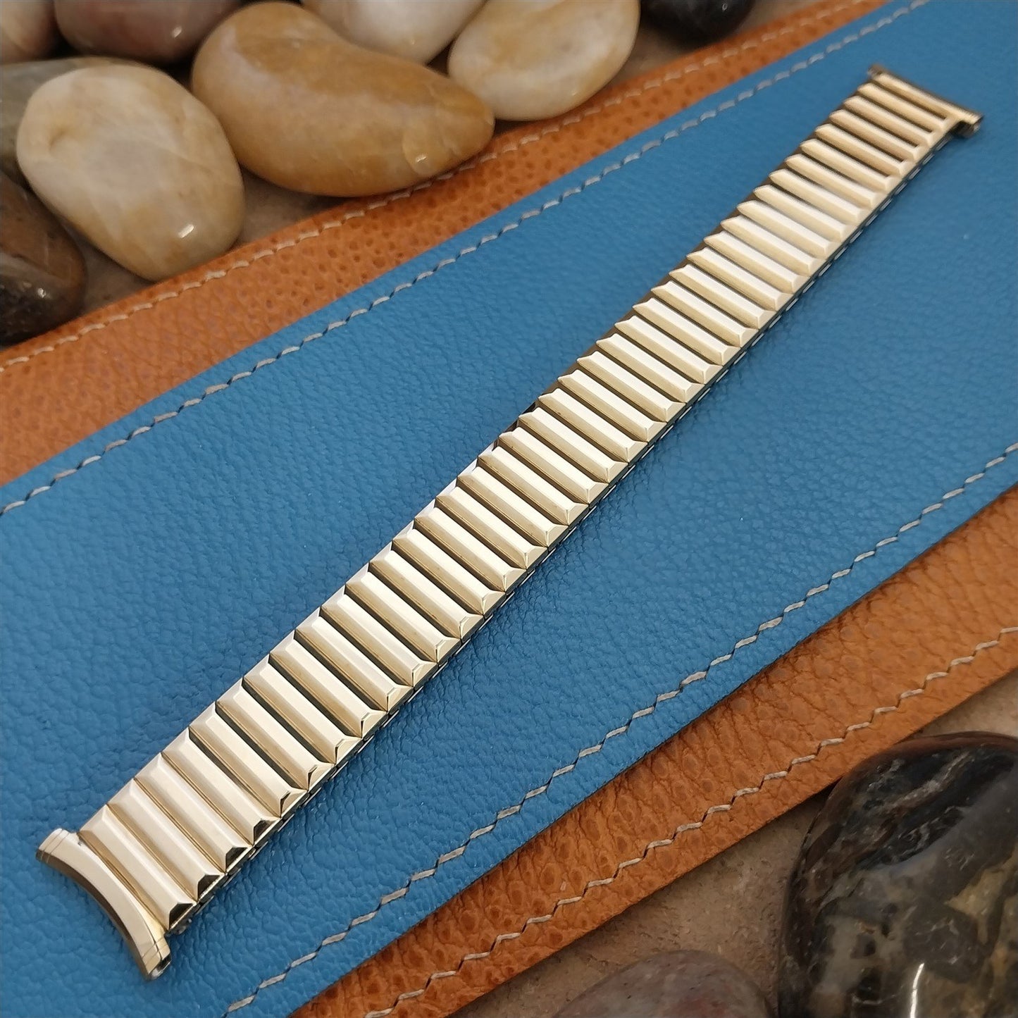 Long 19mm 18mm 10k Gold Filled Vintage Speidel Fullback Expansion Watch Band nos