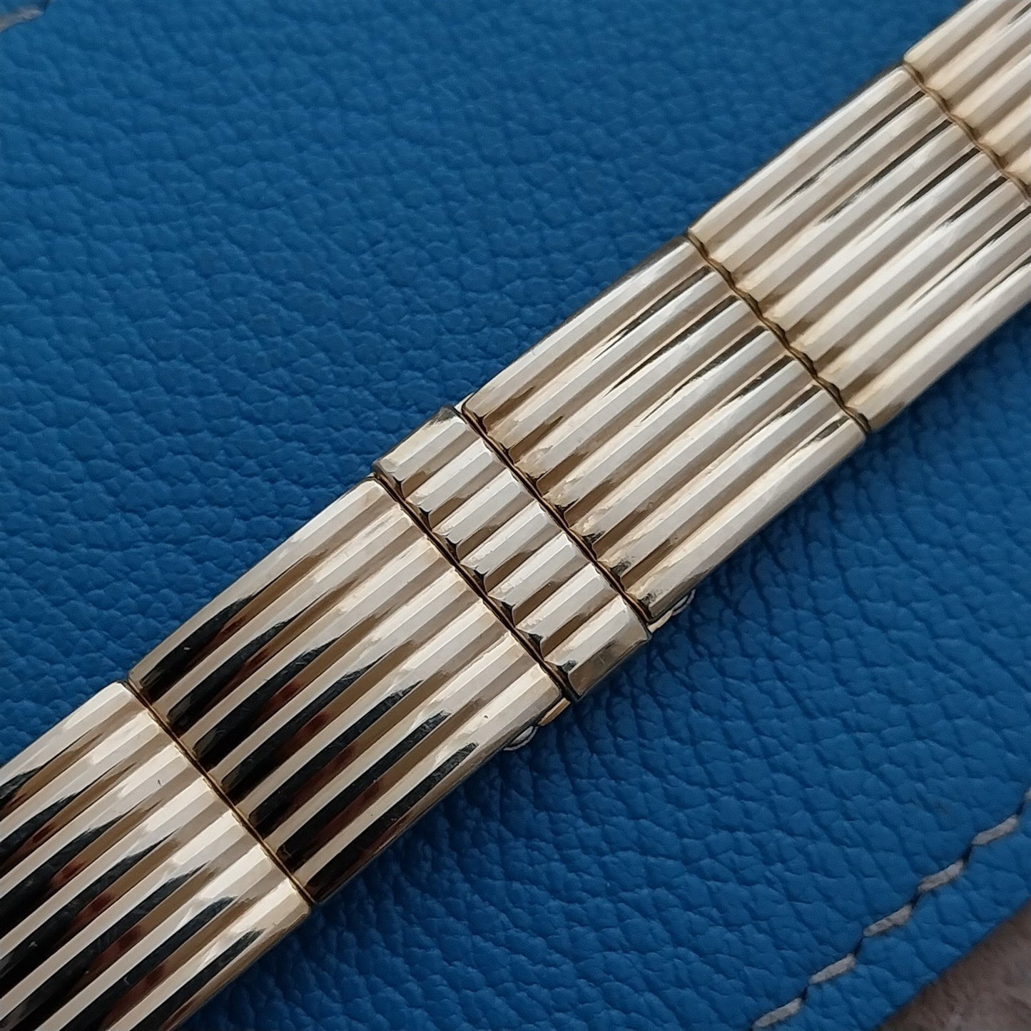 10k Gold Filled 1955 Speidel In The Groove Floating-Link nos Vintage Watch Band