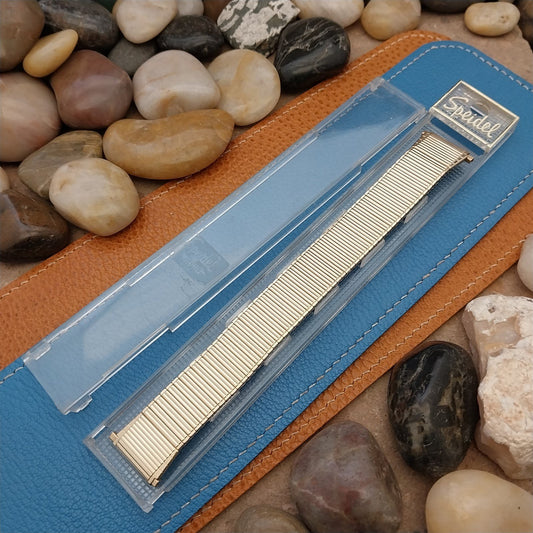 1970s Speidel Gold-Tone nos Flared Thinline Vintage Watch Band Speidel 18mm-22mm