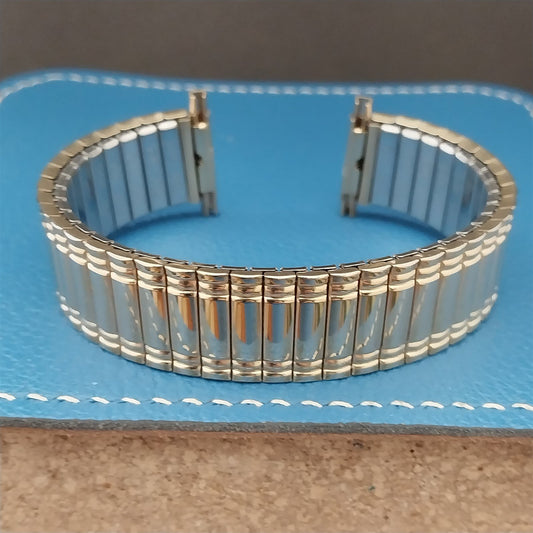 18mm 20mm 22mm Gold-Tone Speidel Twistoflex 1970s Unused Vintage Watch Band