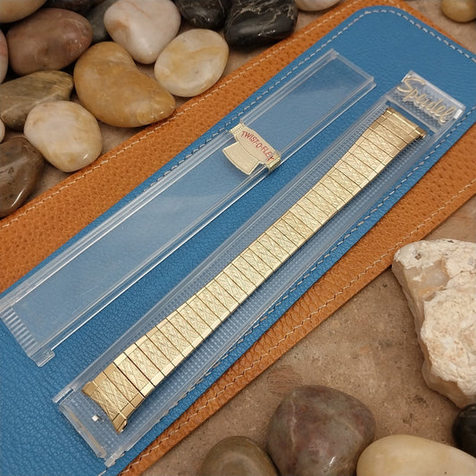 19mm 10k Yellow Gold-Filled Speidel Tapered nos Unused 1970s Vintage Watch Band