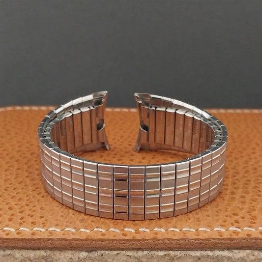 22mm Bulova Stainless Steel Expansion Flared 1970s Vintage Watch Band