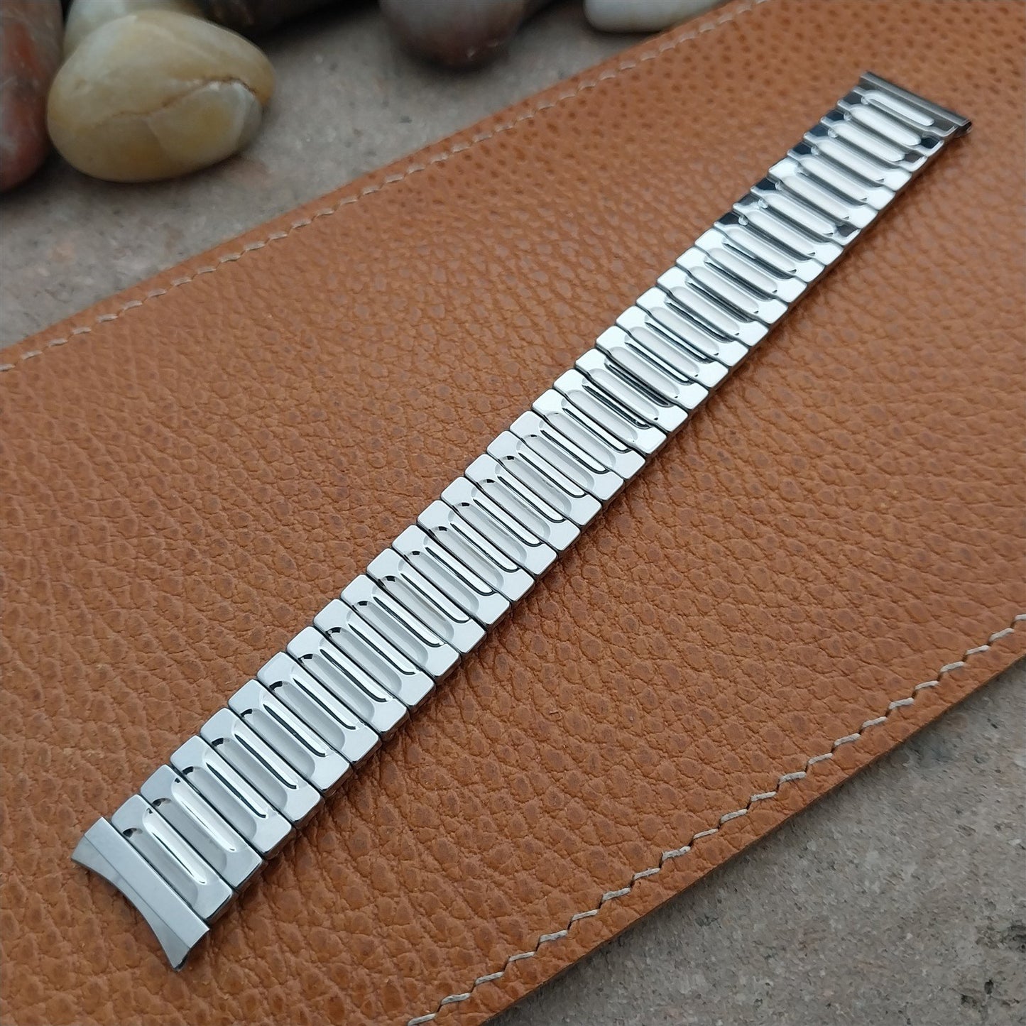 1960s Vintage Baldwin Stainless Steel Expansion 17.2mm 17mm Unused Watch Band