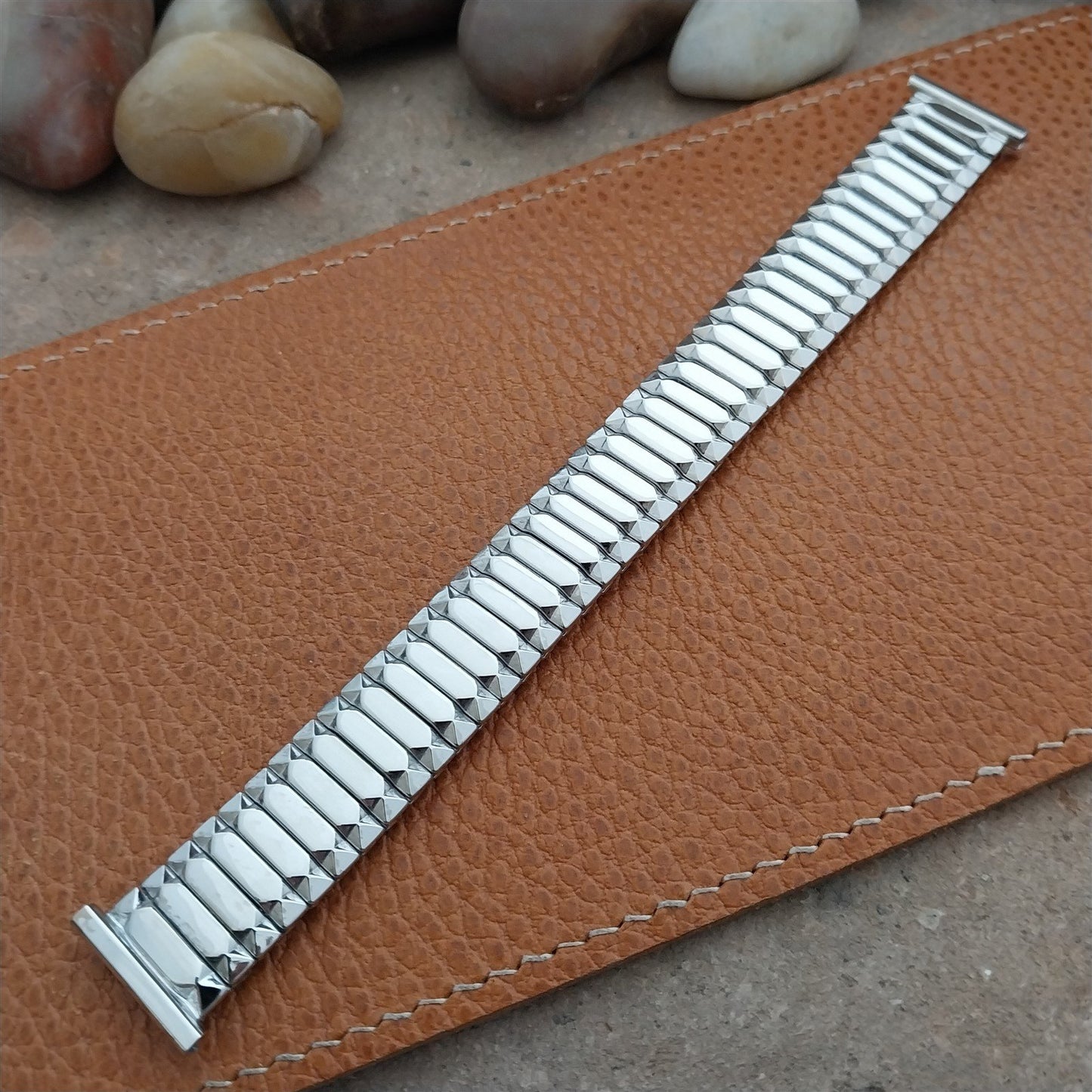 Extra Long 1954 10k White Gold-Filled Speidel First Nighter Vintage Watch Band
