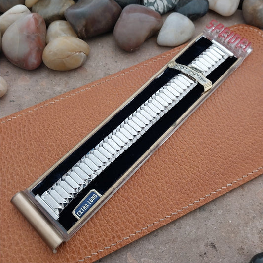 Extra Long 1954 10k White Gold-Filled Speidel First Nighter Vintage Watch Band