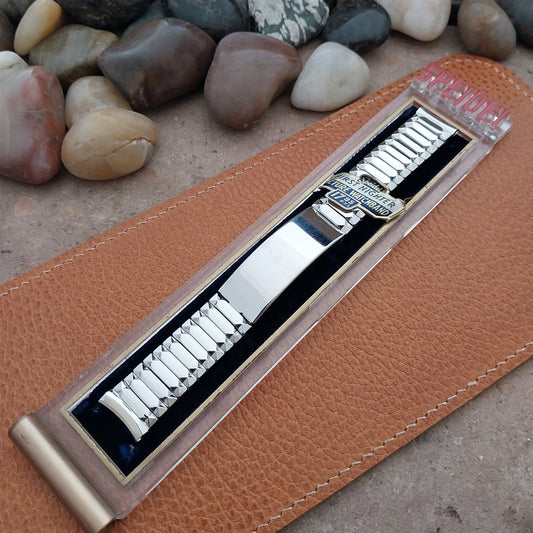1953 10k White Gold-Filled Speidel Picture Watchband nos Vintage Watch Band