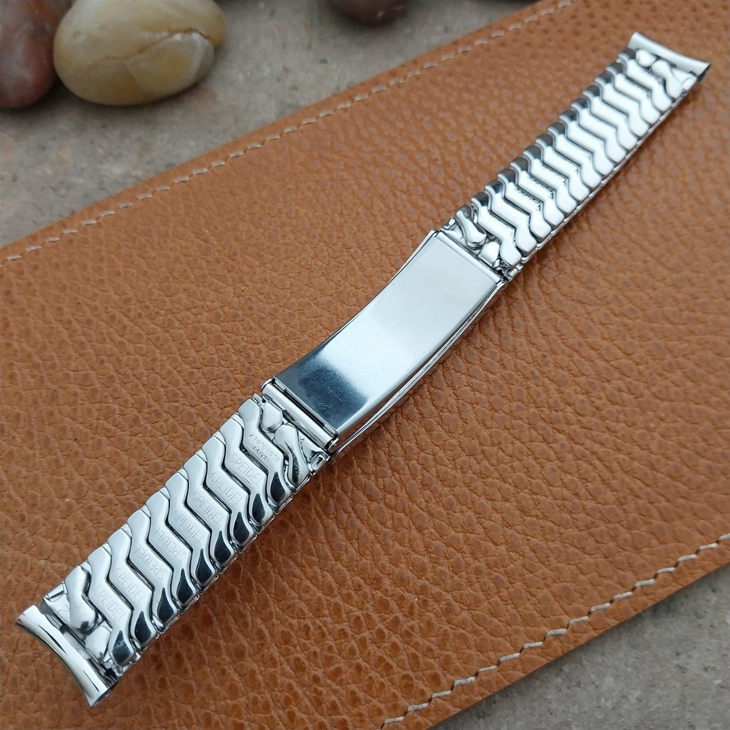 1953 10k White Gold-Filled Speidel Picture Watchband nos Vintage Watch Band