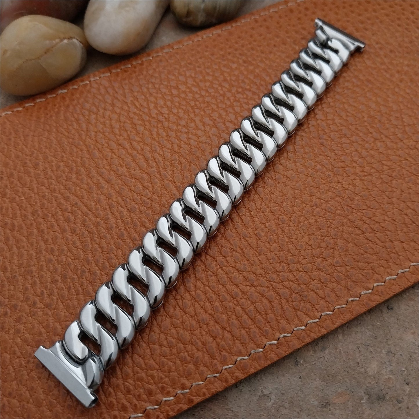 1950s Vintage Stainless Steel 19mm 18mm 16mm Foster Curb Link Unused Watch Band