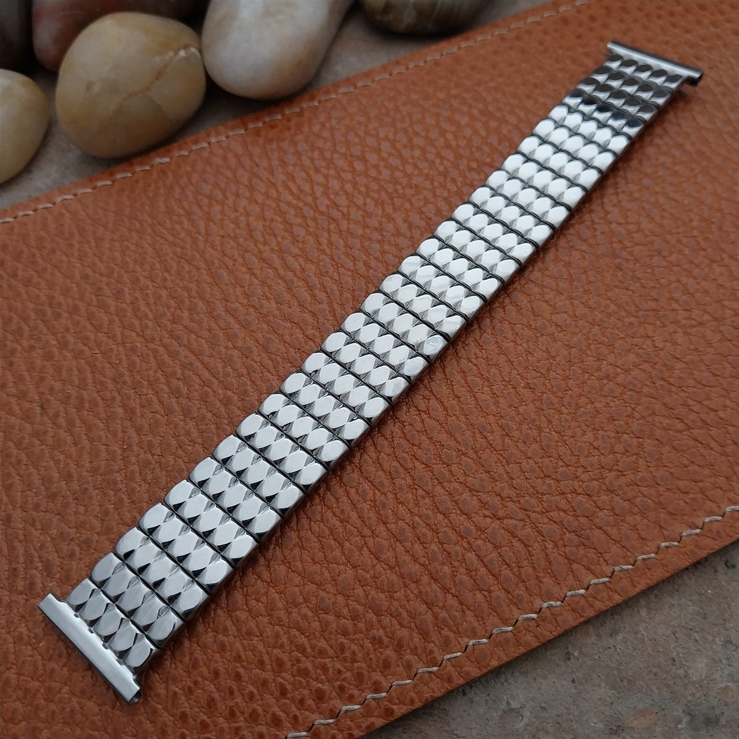 16mm 18mm 19mm 1950s Vintage Stainless Steel Stretch Foster Unused Watch Band