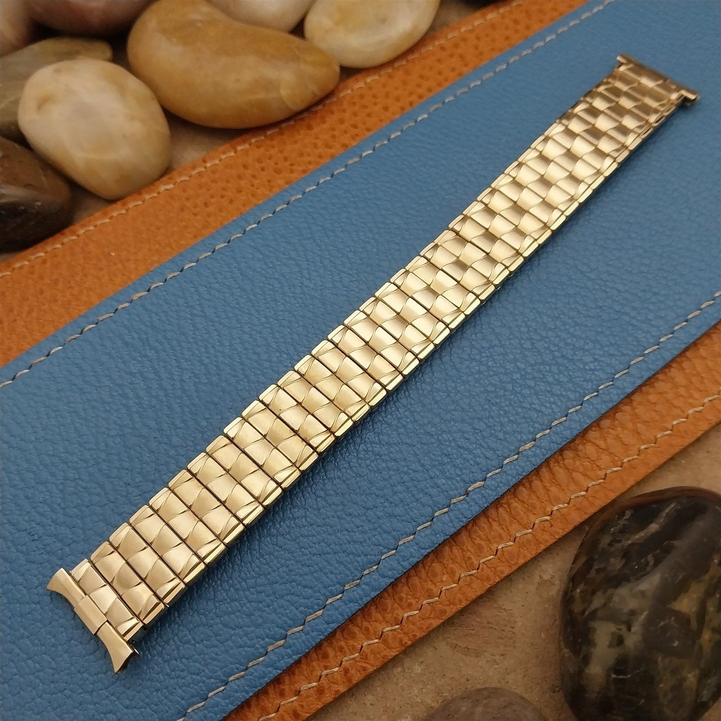 10K Yellow Gold-Filled 19mm mcm Baldwin USA nos 1960s Vintage Watch Band