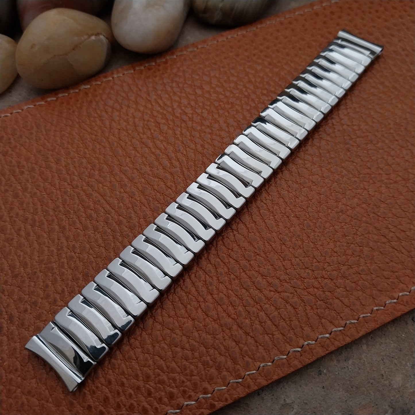 Vintage 1950s 5/8" Airflex Stainless Steel Classic Stretch Unused NOS Watch Band