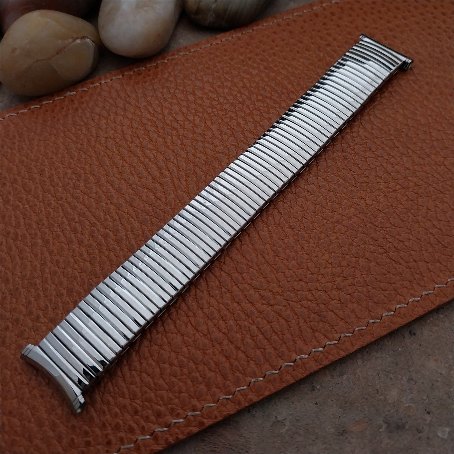 Vintage Short 19mm 18mm 17mm Stainless 1969 Speidel Linesman Unused Watch Band