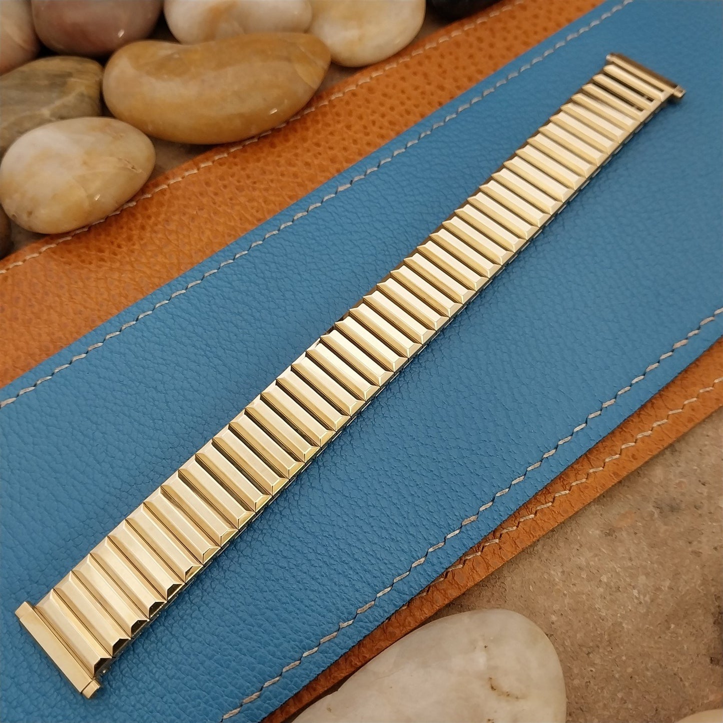 Vintage Long 17mm 18mm 19mm 1970s RGP Gold Speidel Fullback Unused Watchband