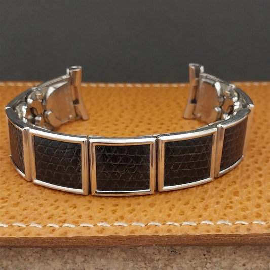 1955 Classic Speidel White Gold-filled & Lizard Unused Vintage Watch Band