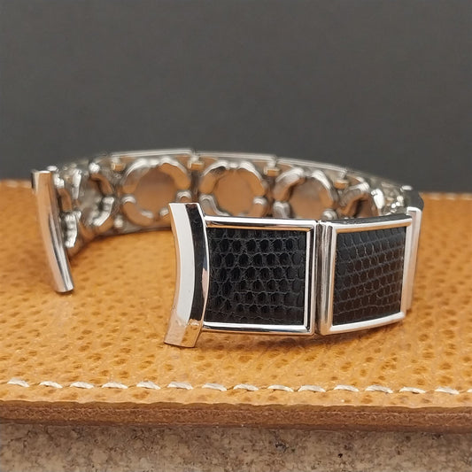 19mm 18mm 16mm 1950s Speidel White Gold-Fill & Lizard Unused Vintage Watch Band