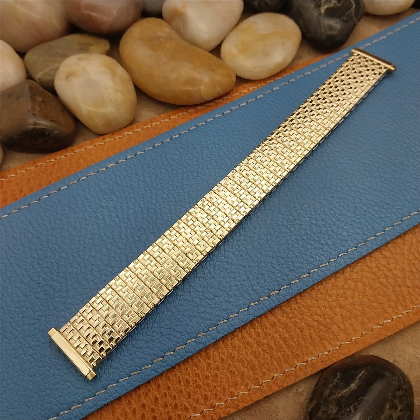 19mm 18mm 16mm Yellow Gold RGP Speidel Twistoflex Unused 1970s Watch Band