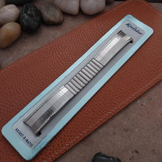 17.2mm 11/16" Kreisler USA Stainless Steel nos Unused 1960s Vintage Watch Band
