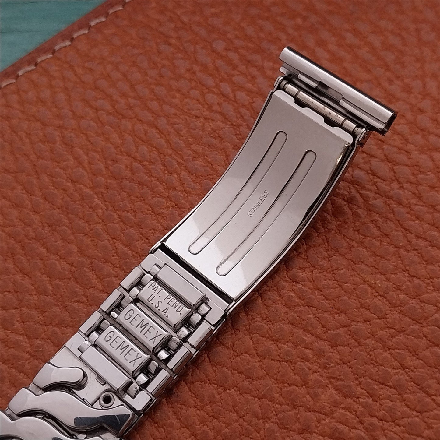 19mm 18mm mcm Gemex USA Stainless Steel nos Unused 1950s Vintage Watch Band