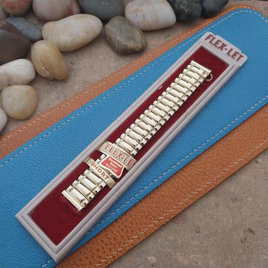Vintage 1955 5/8" Flex-Let Regent Short Gold-Filled Classic Stretch Watch Band