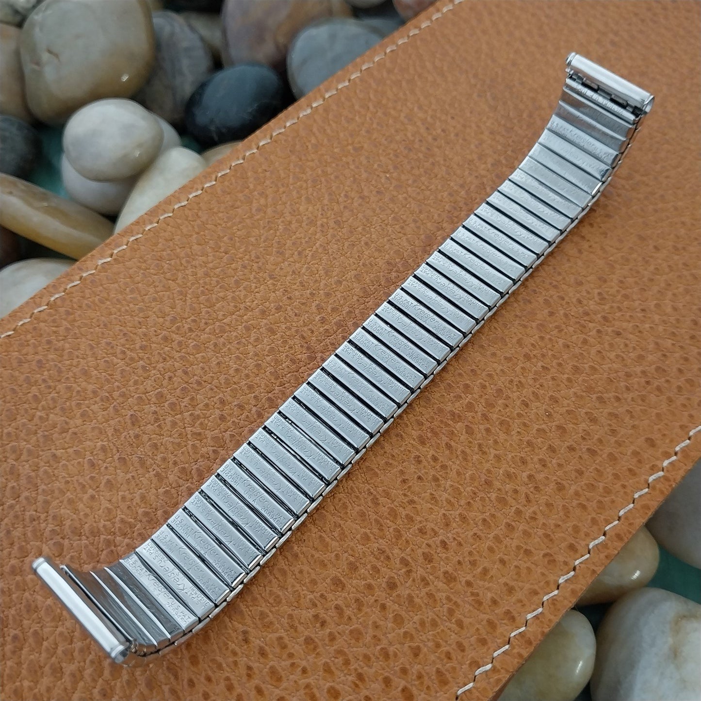 Vintage Kreisler 17.2mm 17mm White Gold-Fill 1960s Stretch Unused NOS Watch Band