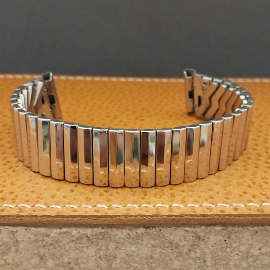 Vintage 17.2mm Stainless Steel Classic Stretch Expansion 1960s Unused Watch Band